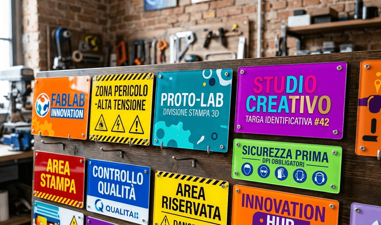 esempi targhette policarbonato